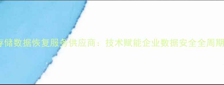 图片 甘肃专业存储数据恢复服务供应商：技术赋能企业数据安全全周期解决方案2