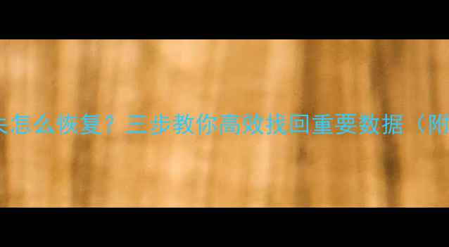 图片 电脑备份文件丢失怎么恢复？三步教你高效找回重要数据（附专业工具推荐）2