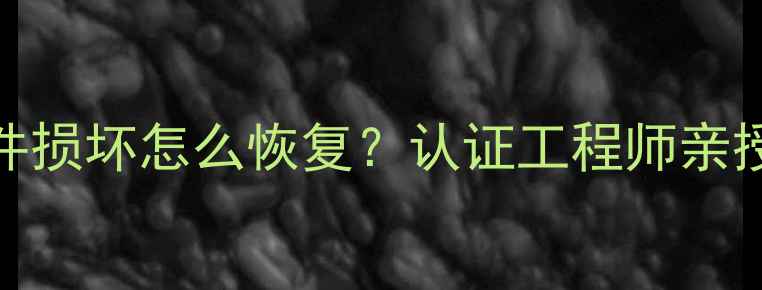 图片 电脑数据丢失手机文件损坏怎么恢复？认证工程师亲授5步数据恢复全流程2