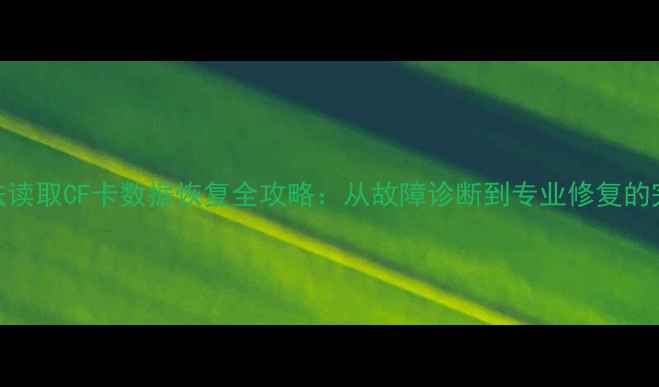 图片 电脑无法读取CF卡数据恢复全攻略：从故障诊断到专业修复的完整指南