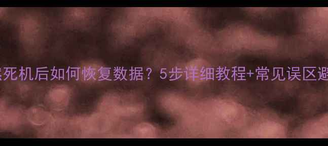图片 电脑突然死机后如何恢复数据？5步详细教程+常见误区避坑指南2