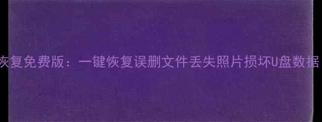 图片 电脑管家数据恢复免费版：一键恢复误删文件丢失照片损坏U盘数据（实测教程）2