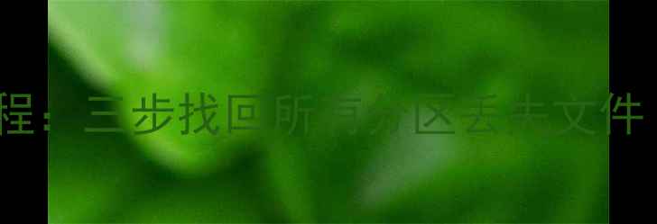 图片 硬盘全盘数据恢复教程：三步找回所有分区丢失文件（附专业工具实测）1