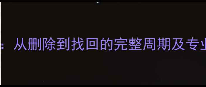 图片 硬盘数据恢复时间表：从删除到找回的完整周期及专业技巧（最新指南）1