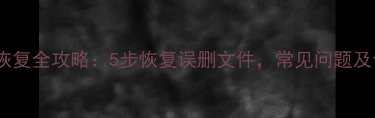 图片 移动硬盘数据恢复全攻略：5步恢复误删文件，常见问题及专业工具推荐2