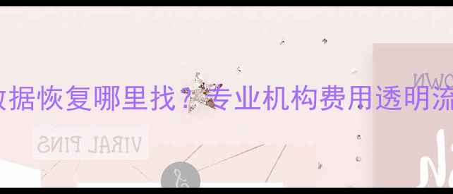 图片 移动硬盘数据恢复哪里找？专业机构费用透明流程规范全1