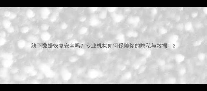 图片 线下数据恢复安全吗？专业机构如何保障你的隐私与数据！2