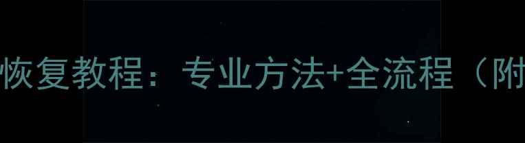 图片 苹果格式U盘数据恢复教程：专业方法+全流程（附免费工具推荐）1