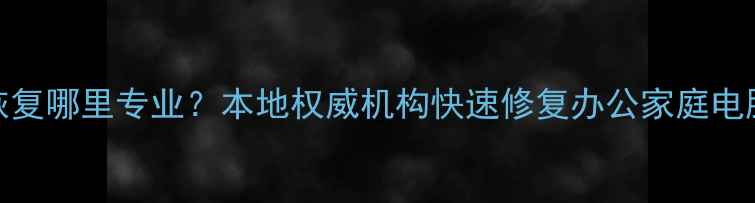 图片 菏泽电脑数据恢复哪里专业？本地权威机构快速修复办公家庭电脑文件丢失问题