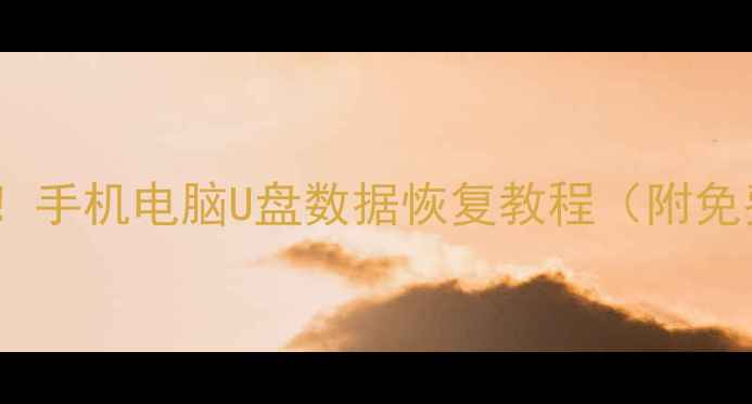 图片 被删文件秒恢复！手机电脑U盘数据恢复教程（附免费工具）💻📱✨2
