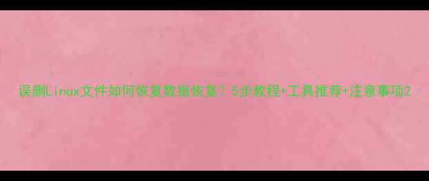 图片 误删Linux文件如何恢复数据恢复？5步教程+工具推荐+注意事项2