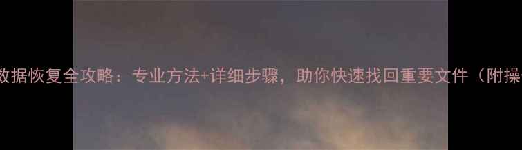 图片 速达SDQ数据恢复全攻略：专业方法+详细步骤，助你快速找回重要文件（附操作指南）