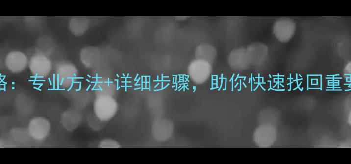 图片 速达SDQ数据恢复全攻略：专业方法+详细步骤，助你快速找回重要文件（附操作指南）1