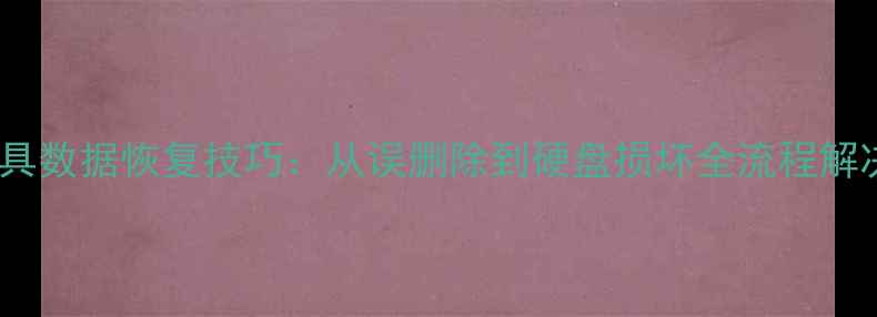 图片 量产工具数据恢复技巧：从误删除到硬盘损坏全流程解决方案1