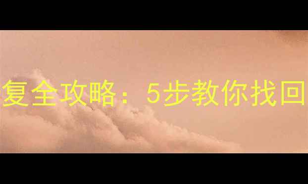 图片 金蝶KIS迷你版数据恢复全攻略：5步教你找回丢失财务凭证和账套1
