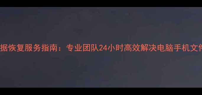 图片 镇江个人数据恢复服务指南：专业团队24小时高效解决电脑手机文件丢失问题2