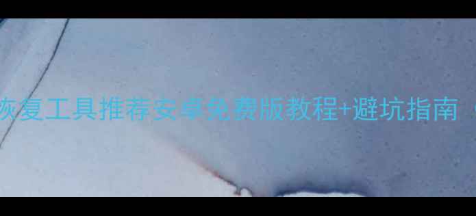 图片 闪迪SD卡数据恢复工具推荐安卓免费版教程+避坑指南（附真实案例）