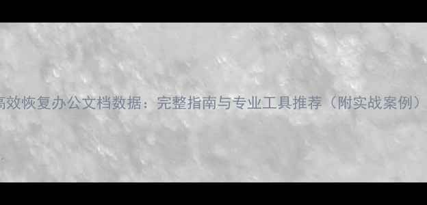 图片 高效恢复办公文档数据：完整指南与专业工具推荐（附实战案例）1