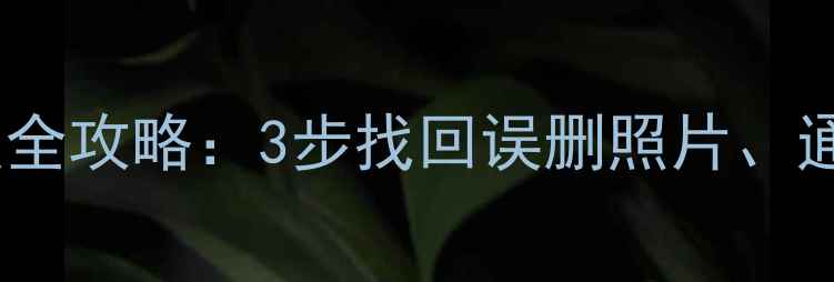图片 魅族手机云服务数据恢复全攻略：3步找回误删照片、通讯录和文件（最新版）2