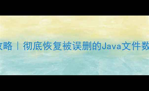 图片 🌟Java数据恢复全攻略｜彻底恢复被误删的Java文件数据库项目代码！💻1