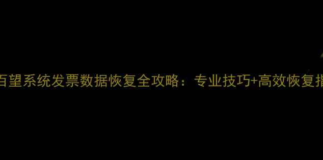 图片 🌟百望系统发票数据恢复全攻略：专业技巧+高效恢复指南