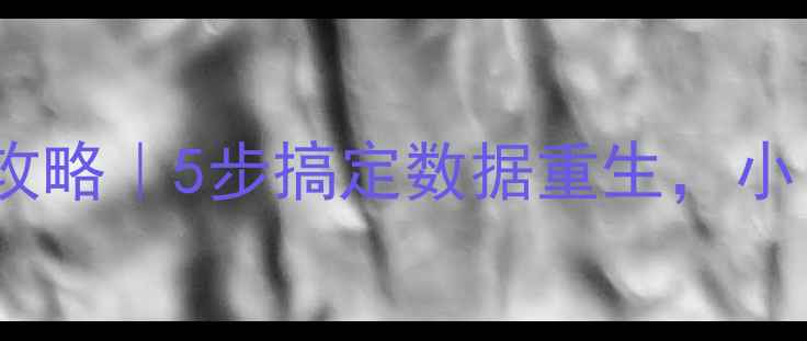 图片 🌟网站服务器数据恢复全攻略｜5步搞定数据重生，小白也能学会的避坑指南🌟2