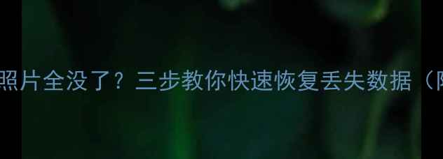 图片 💡换内存卡后照片全没了？三步教你快速恢复丢失数据（附免费工具）1