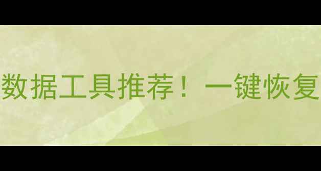 图片 💡最新免费恢复U盘数据工具推荐！一键恢复丢失文件不花钱✅1