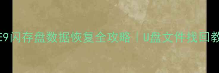 图片 💡金士顿DTSE9闪存盘数据恢复全攻略｜U盘文件找回教程+避坑指南