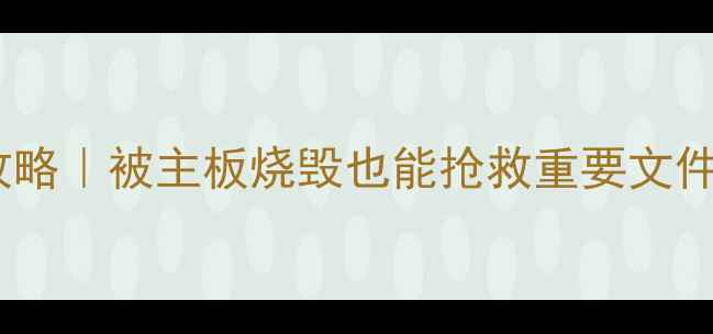 图片 💻主板数据恢复全攻略｜被主板烧毁也能抢救重要文件？附专业工具推荐1