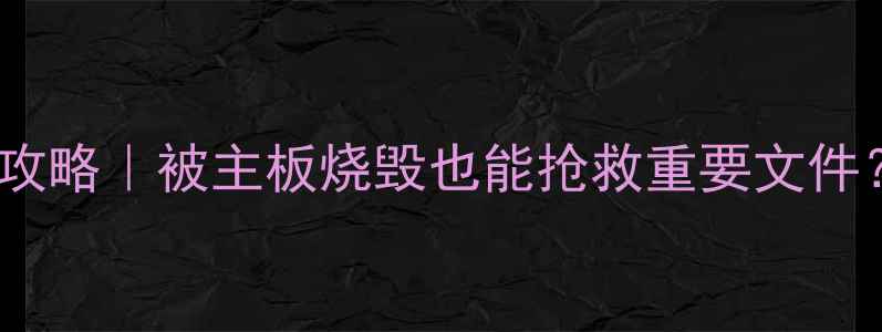 图片 💻主板数据恢复全攻略｜被主板烧毁也能抢救重要文件？附专业工具推荐2