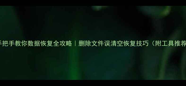 图片 💻手把手教你数据恢复全攻略｜删除文件误清空恢复技巧（附工具推荐）1