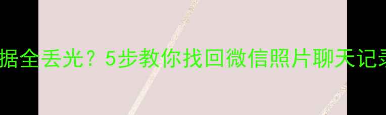 图片 💻手机数据全丢光？5步教你找回微信照片聊天记录！📱💾1