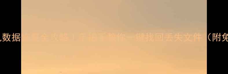 图片 💻电脑手机数据恢复全攻略｜手把手教你一键找回丢失文件（附免费工具）1