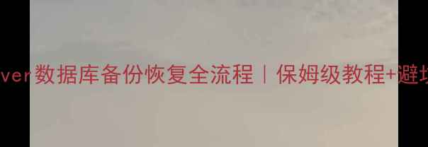 图片 💾SQLServer数据库备份恢复全流程｜保姆级教程+避坑指南✅1