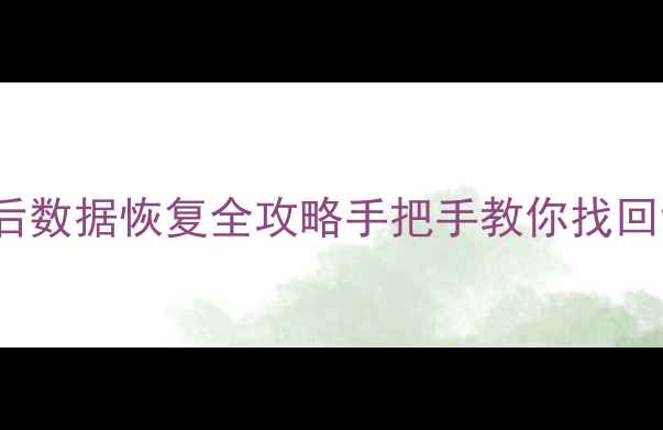 图片 📁Flash格式化后数据恢复全攻略手把手教你找回误删文件！💾✨