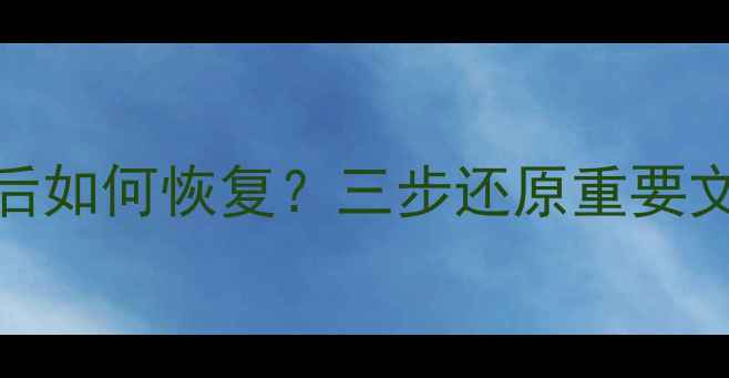 图片 📁QQSD卡数据清除后如何恢复？三步还原重要文件（附详细教程）