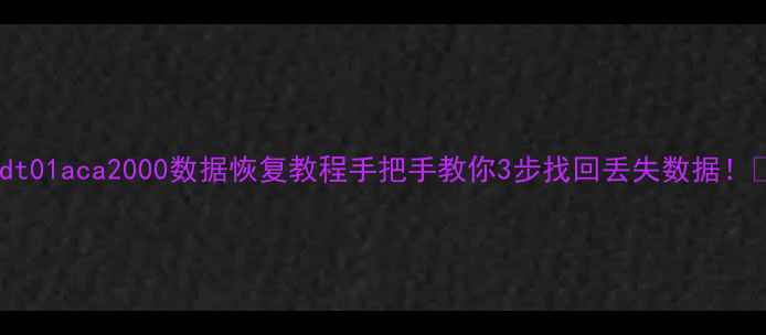 图片 📁dt01aca2000数据恢复教程手把手教你3步找回丢失数据！💻1