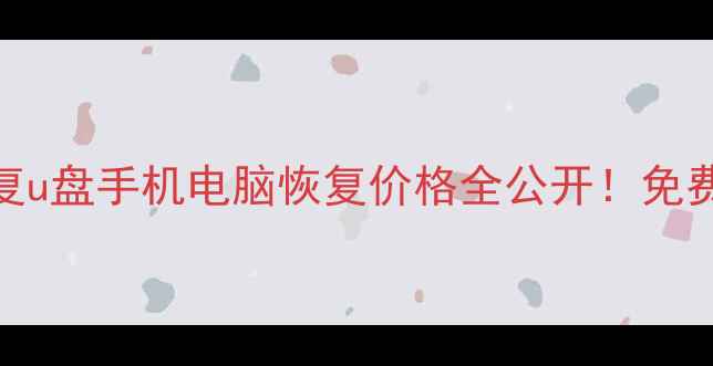 图片 📁徐家汇专业数据恢复u盘手机电脑恢复价格全公开！免费诊断+透明报价指南2