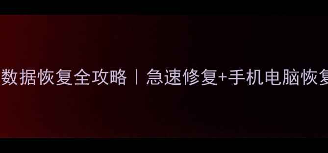 图片 📁泥城硬盘数据恢复全攻略｜急速修复+手机电脑恢复推荐机构2