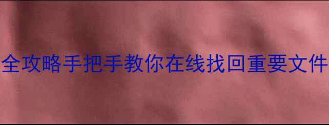 图片 📁远程恢复硬盘数据全攻略手把手教你在线找回重要文件（附免费工具清单）