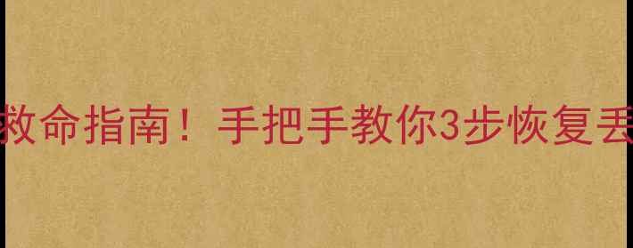图片 📁闪迪SSD硬盘数据恢复救命指南！手把手教你3步恢复丢失文件（附工具推荐）2