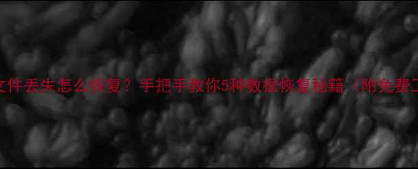 图片 📁💾电脑文件丢失怎么恢复？手把手教你5种数据恢复秘籍（附免费工具推荐）