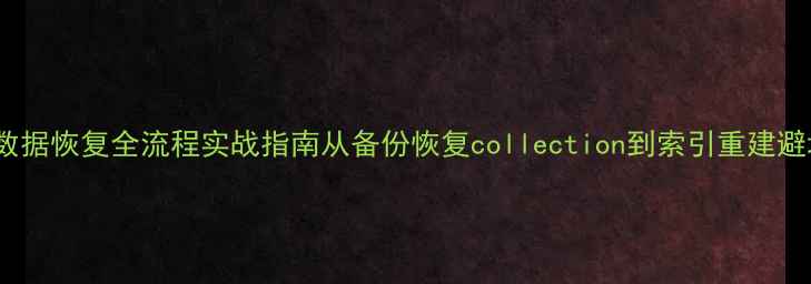 图片 📌Solr数据恢复全流程实战指南从备份恢复collection到索引重建避坑手册2