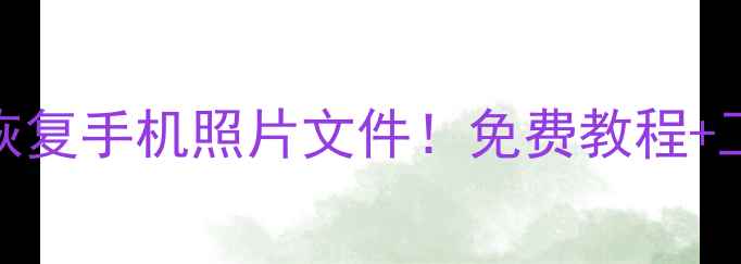 图片 📌U盘数据丢失必看一键恢复手机照片文件！免费教程+工具推荐（附真实案例）1