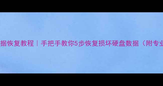图片 📌磁盘损坏数据恢复教程｜手把手教你5步恢复损坏硬盘数据（附专业工具推荐）1