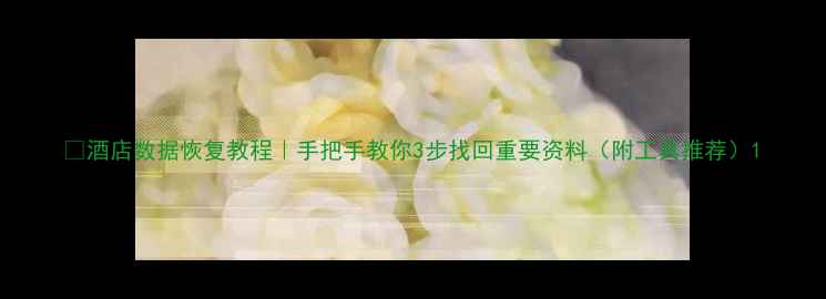 图片 📌酒店数据恢复教程｜手把手教你3步找回重要资料（附工具推荐）1