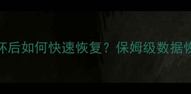 图片 📱手机数据卡槽损坏后如何快速恢复？保姆级数据恢复教程（附案例）