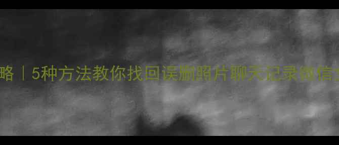 图片 📱手机数据恢复全攻略｜5种方法教你找回误删照片聊天记录微信文件（附详细教程）1
