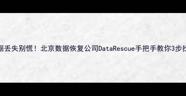 图片 📱手机电脑数据丢失别慌！北京数据恢复公司DataRescue手把手教你3步找回重要文件🔒